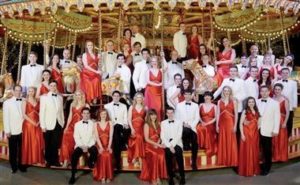 Performers on carousel