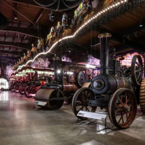 steam engines lined up