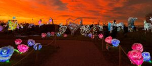 Thursford Enchanted Journey of Light at sunset