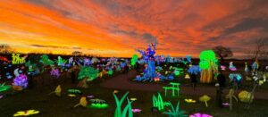 Thursford Enchanted Journey of Light at sunset