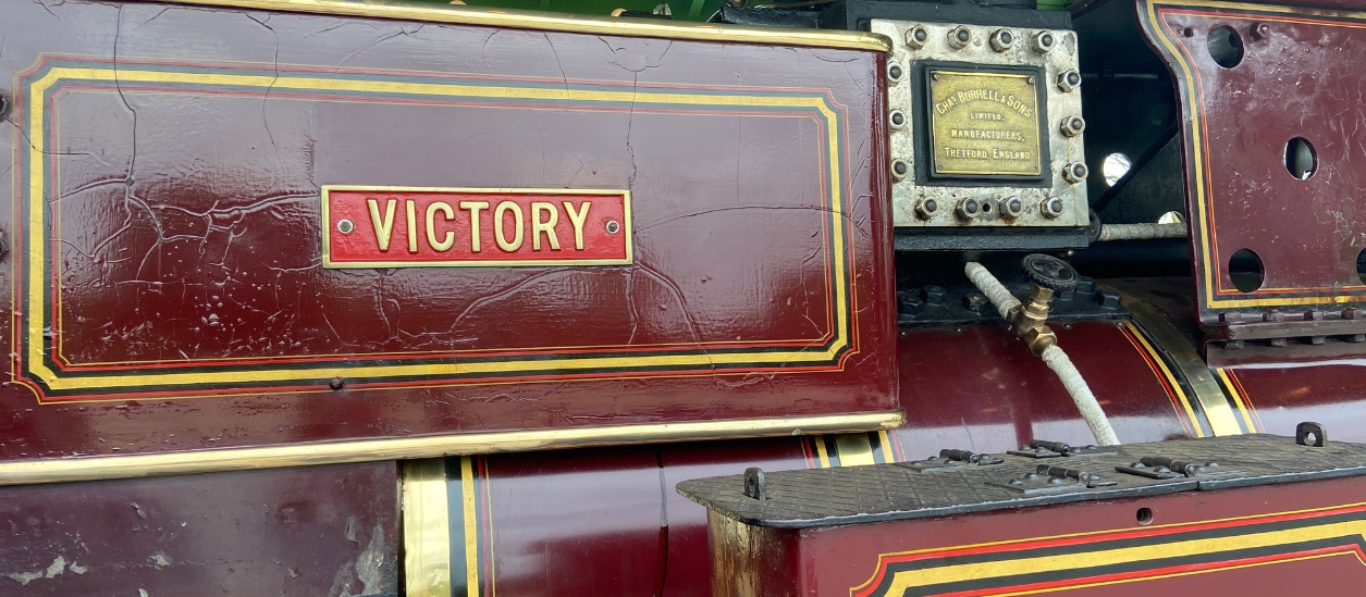side of a red train